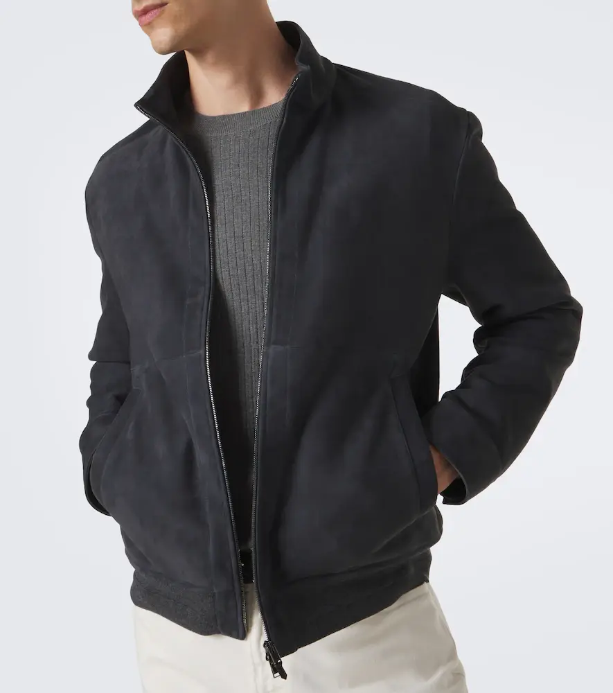 Canali Suede bomber jacket | Thumbnail 6 Canali Suede bomber jacket | Thumbnail 6