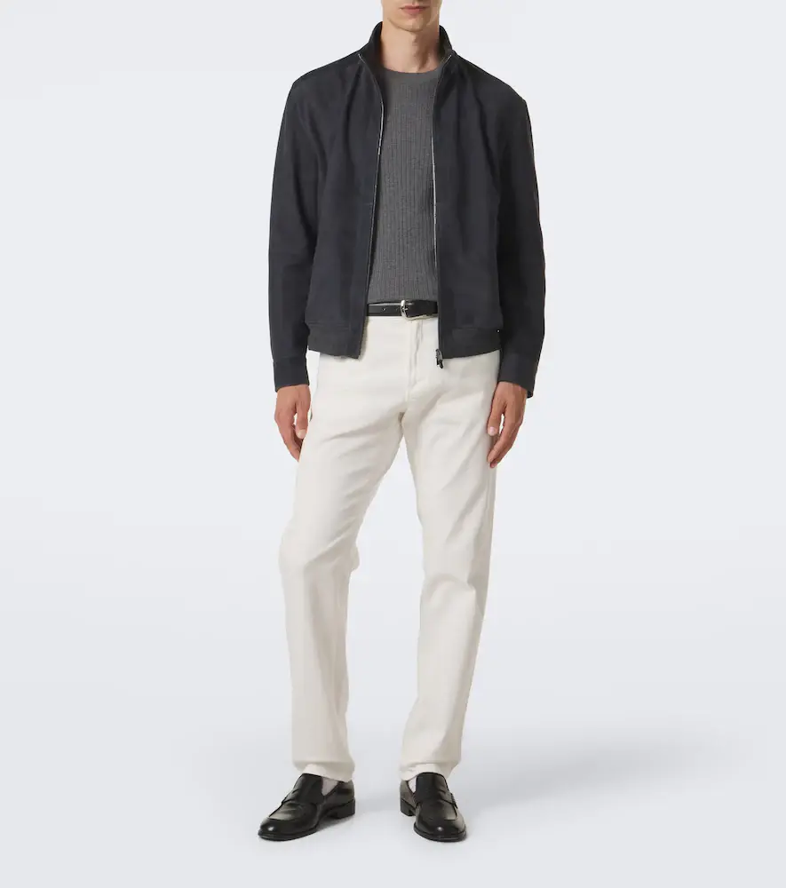Canali Suede bomber jacket | Thumbnail 7 Canali Suede bomber jacket | Thumbnail 7