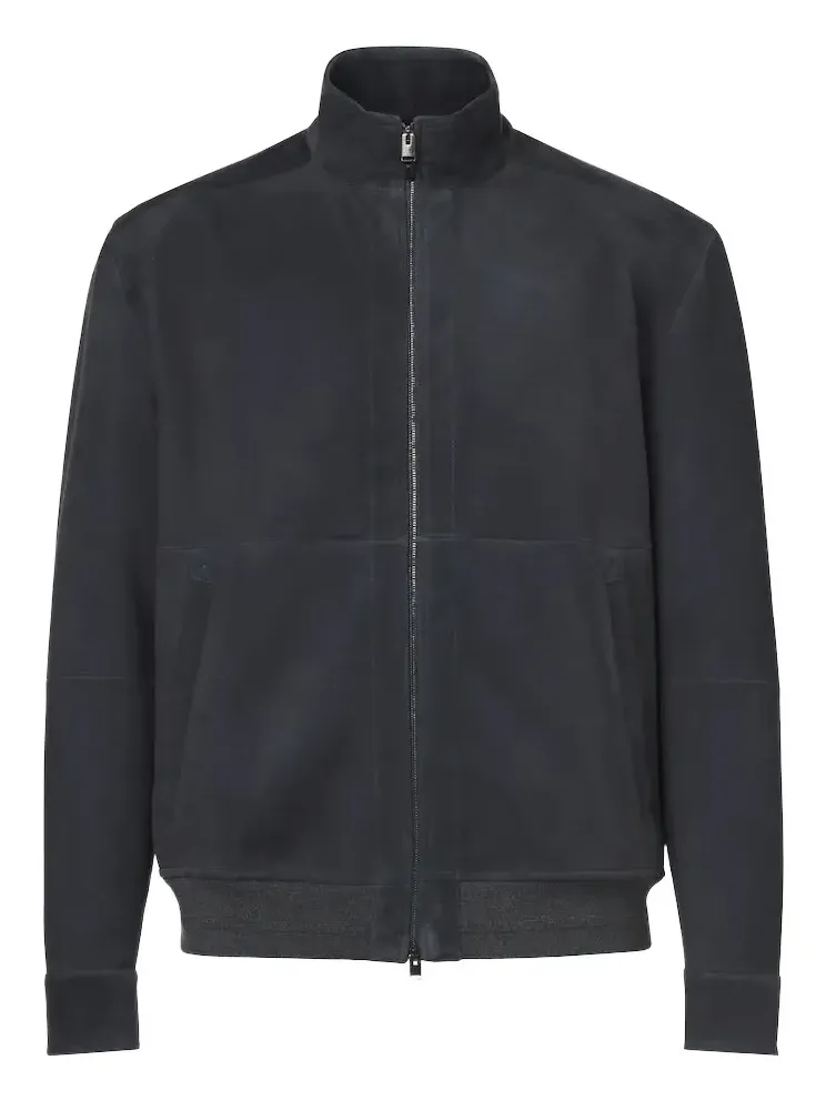 Suede bomber jacket
