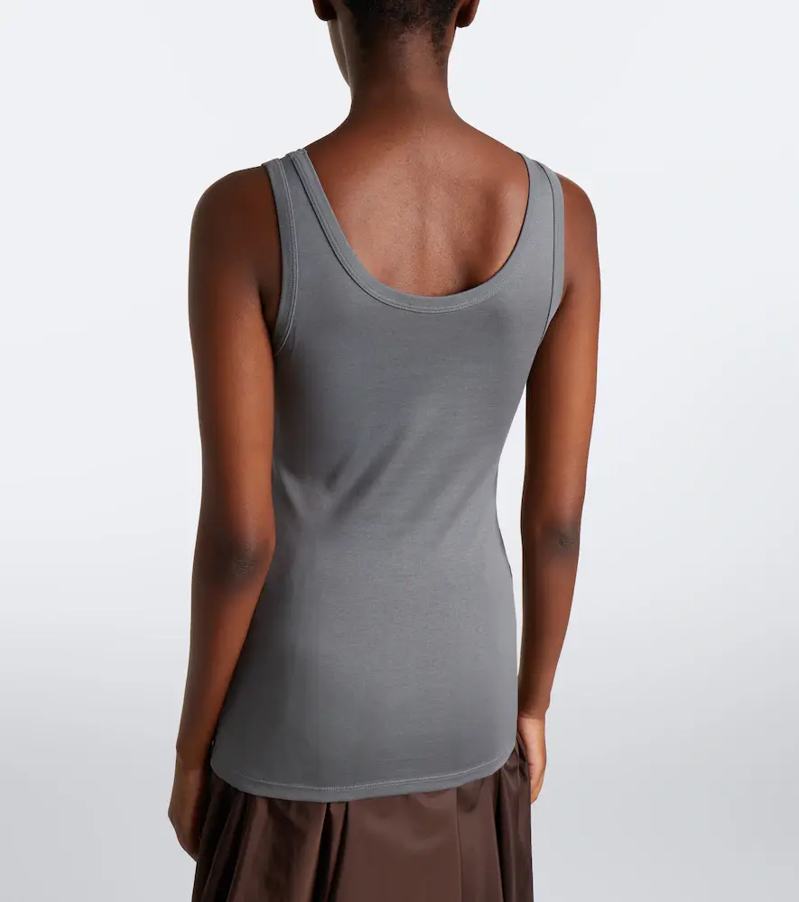Prada Ribbed-knit cotton tank top | Thumbnail 5 Prada Ribbed-knit cotton tank top | Thumbnail 5