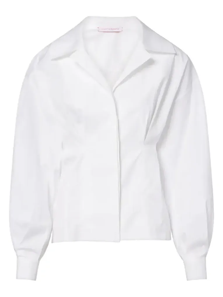 Cotton-blend poplin shirt