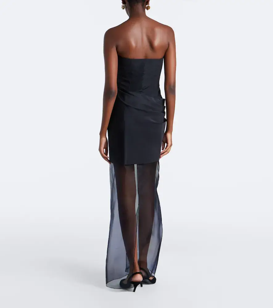 Carolina Herrera Silk faille and organza bustier gown | Thumbnail 3 Carolina Herrera Silk faille and organza bustier gown | Thumbnail 3