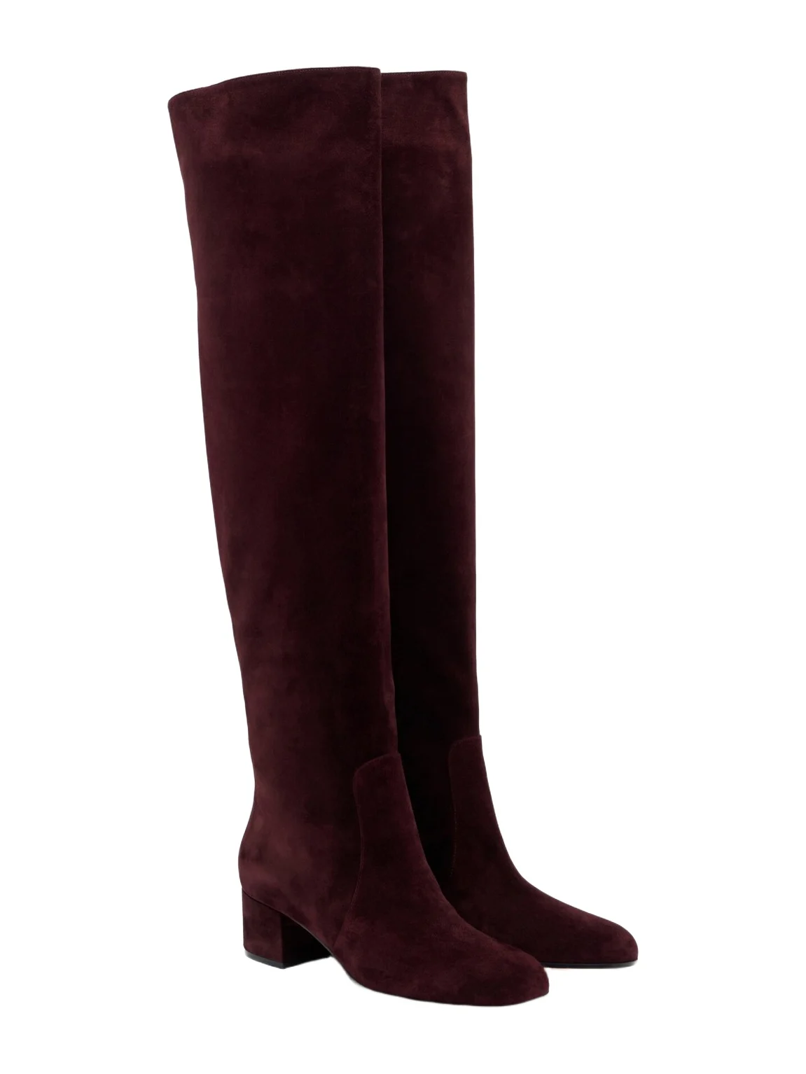 Suede knee-high boots