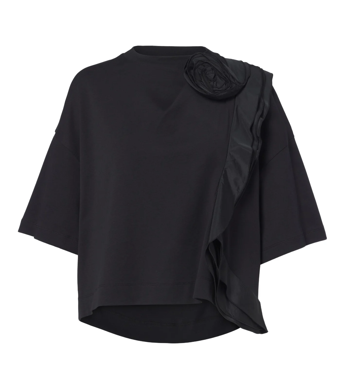 Max Mara Ruffled cotton jersey T-shirt