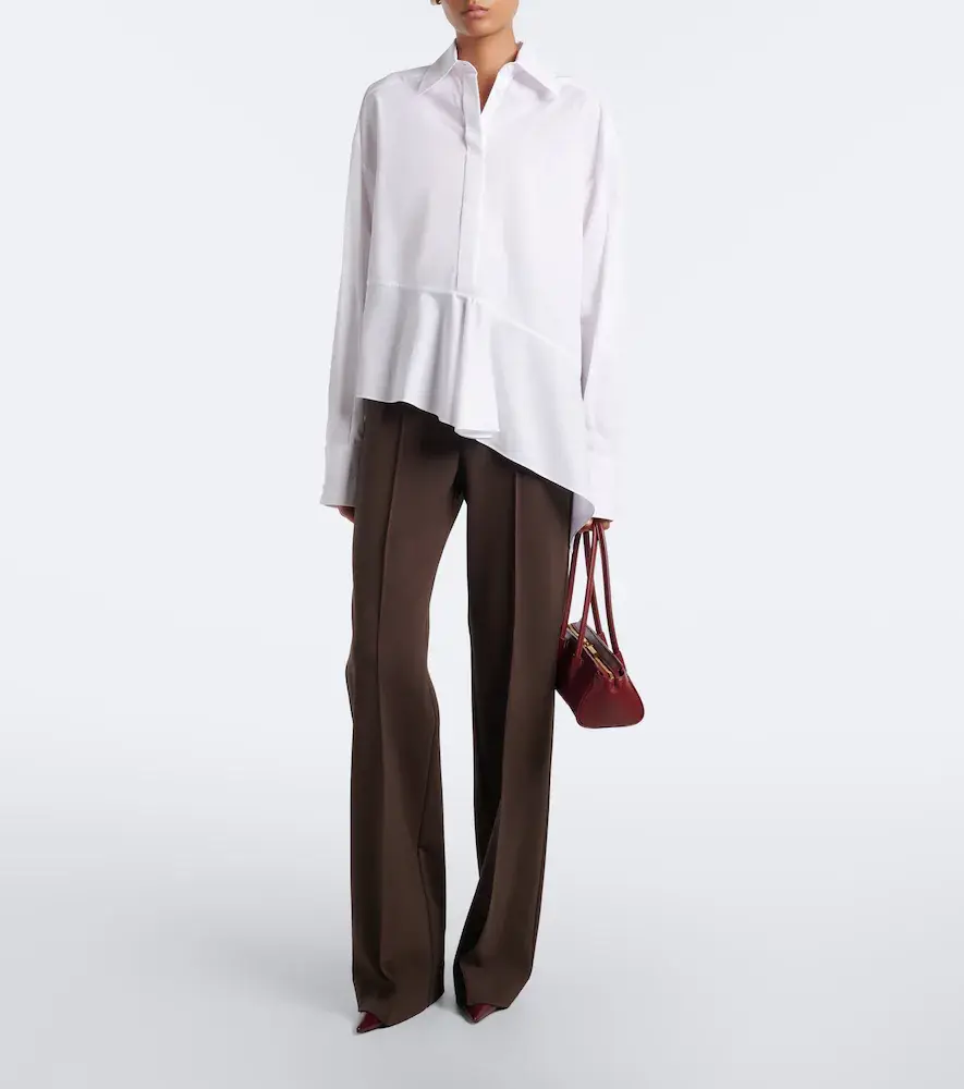 Sportmax Asymmetric cotton poplin shirt | Thumbnail 3 Sportmax Asymmetric cotton poplin shirt | Thumbnail 3