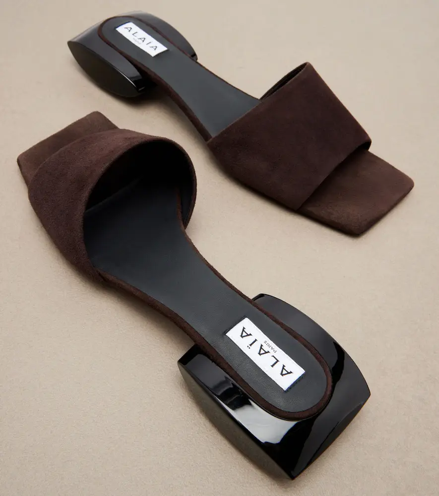 Alaïa Alaïa Ellipse suede mules | Thumbnail 4 Alaïa Alaïa Ellipse suede mules | Thumbnail 4