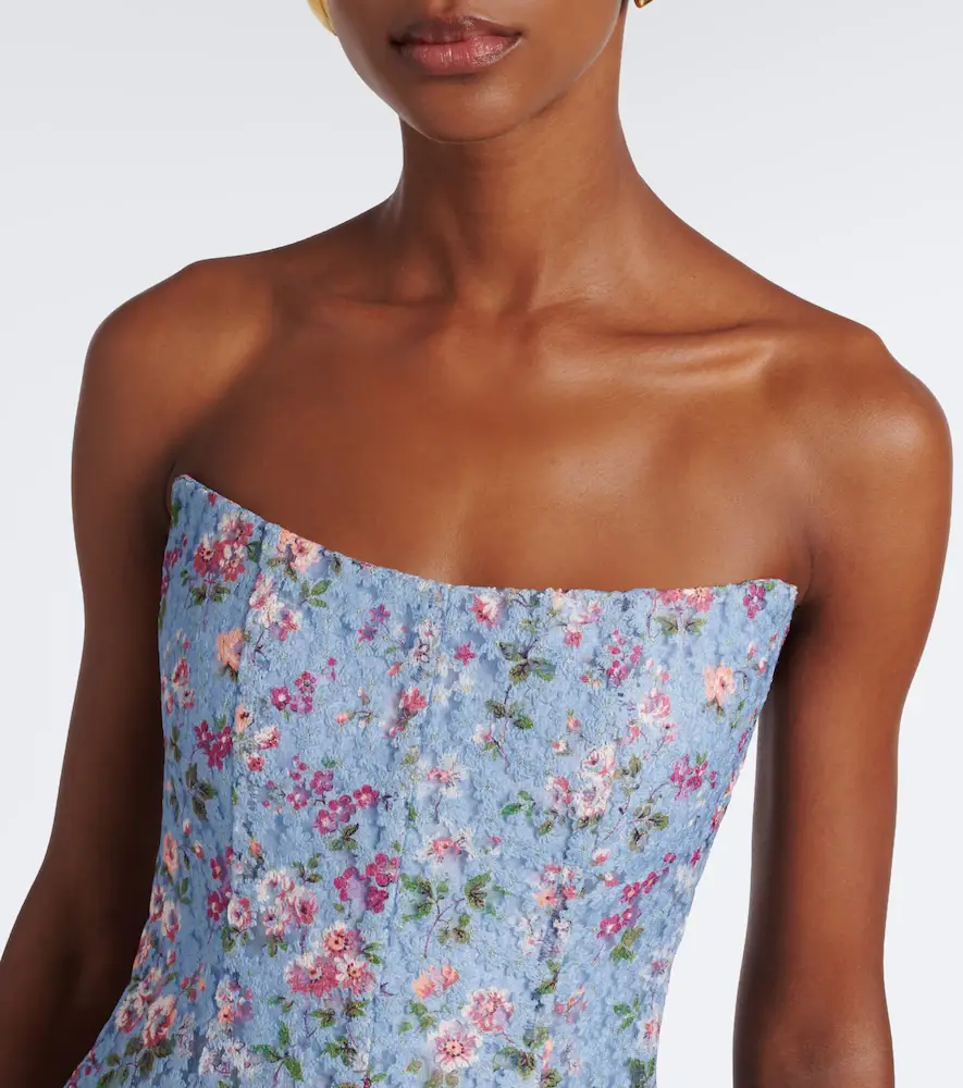 Markarian Embroidered floral bustier cocktail dress | Thumbnail 2 Markarian Embroidered floral bustier cocktail dress | Thumbnail 2
