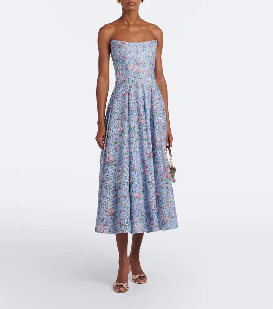 Markarian Embroidered floral bustier cocktail dress | Thumbnail 4 Markarian Embroidered floral bustier cocktail dress | Thumbnail 4