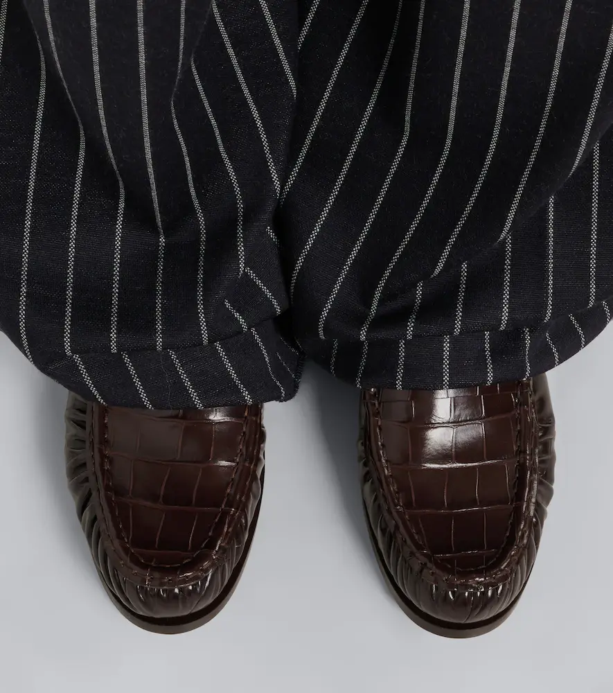 Max Mara Croc-effect leather penny loafers | Thumbnail 5