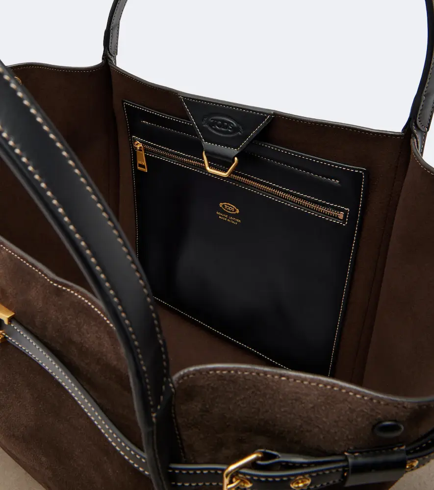 Tod's T Timeless Medium suede tote bag | Thumbnail 2 Tod's T Timeless Medium suede tote bag | Thumbnail 2