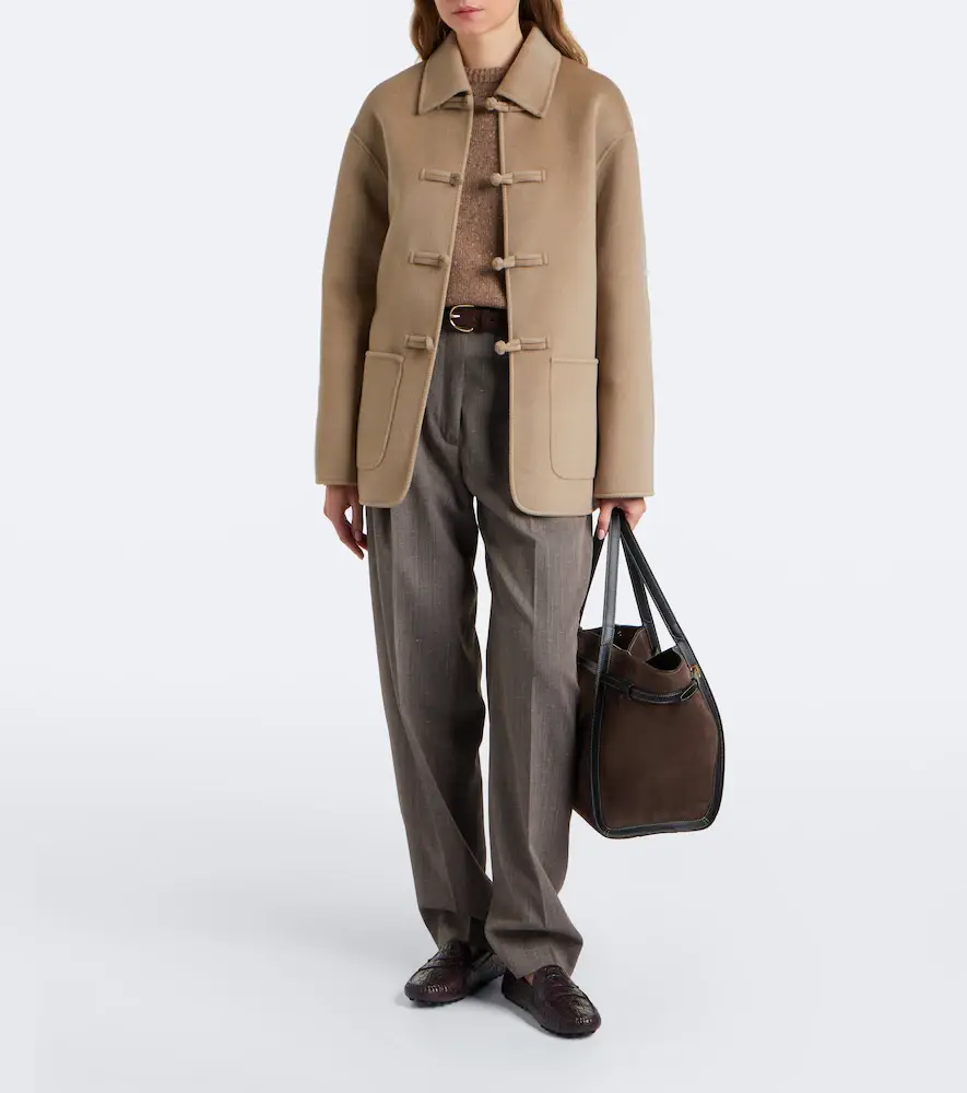 Tod's T Timeless Medium suede tote bag | Thumbnail 5 Tod's T Timeless Medium suede tote bag | Thumbnail 5
