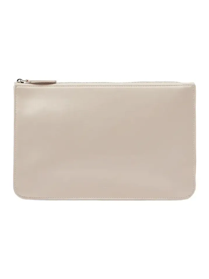 Threefold satin clutch