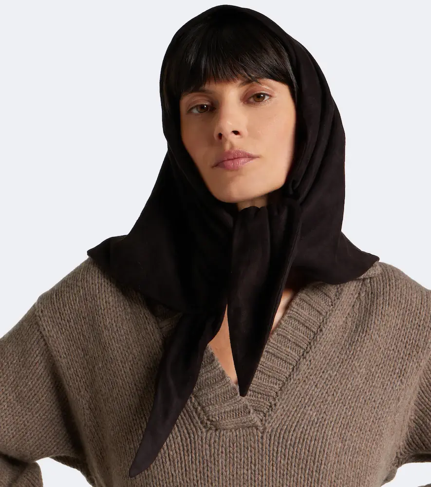 Magda Butrym Suede head scarf | Thumbnail 4 Magda Butrym Suede head scarf | Thumbnail 4
