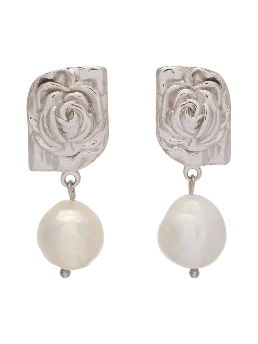 Floral faux-pearl drop earrings Floral faux-pearl drop earrings