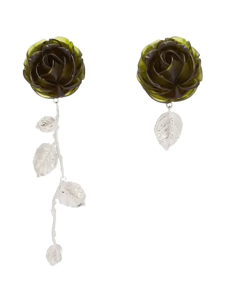 Floral drop earrings