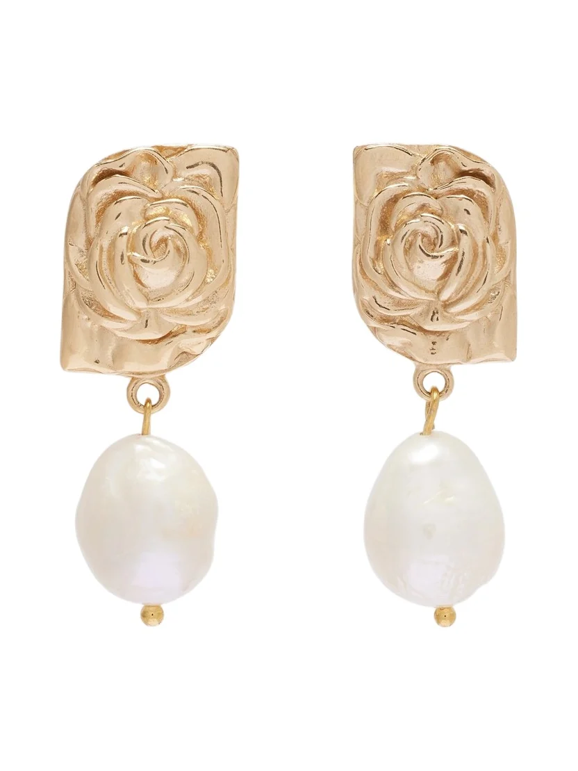 Floral faux-pearl drop earrings Floral faux-pearl drop earrings