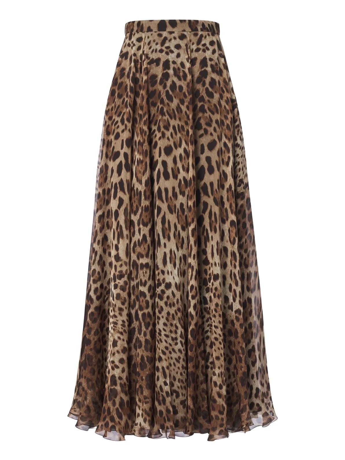 Leopard-print silk chiffon maxi skirt Leopard-print silk chiffon maxi skirt