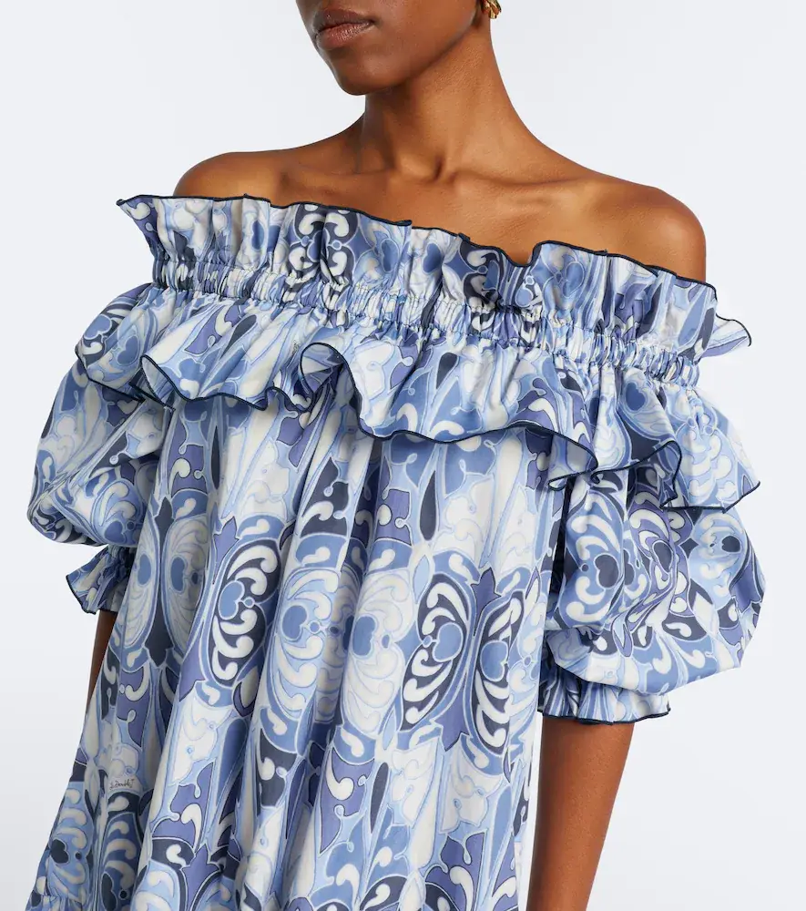 La DoubleJ Breakfast printed cotton poplin minidress | Thumbnail 4