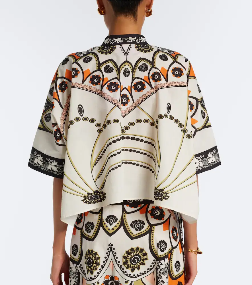 La DoubleJ Foulard printed cropped cotton shirt | Thumbnail 3 La DoubleJ Foulard printed cropped cotton shirt | Thumbnail 3