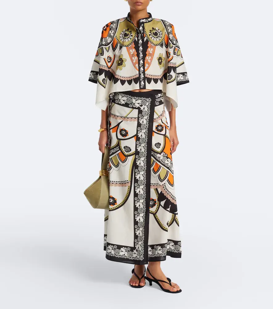 La DoubleJ Foulard printed cropped cotton shirt | Thumbnail 5 La DoubleJ Foulard printed cropped cotton shirt | Thumbnail 5