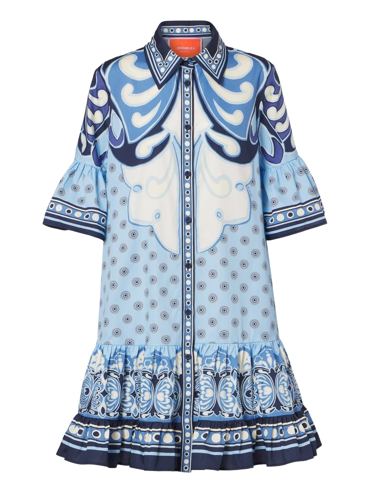 La DoubleJ Choux printed cotton poplin shirt dress