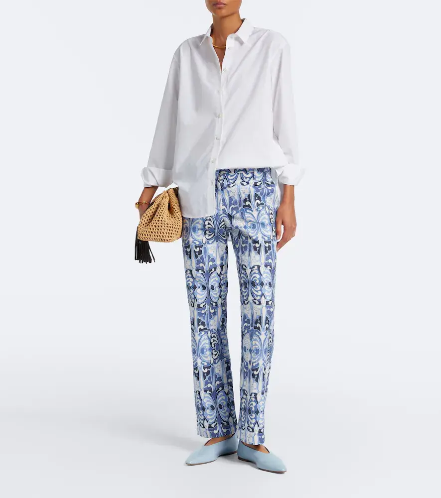 La DoubleJ 24/7 printed cotton straight pants | Thumbnail 6