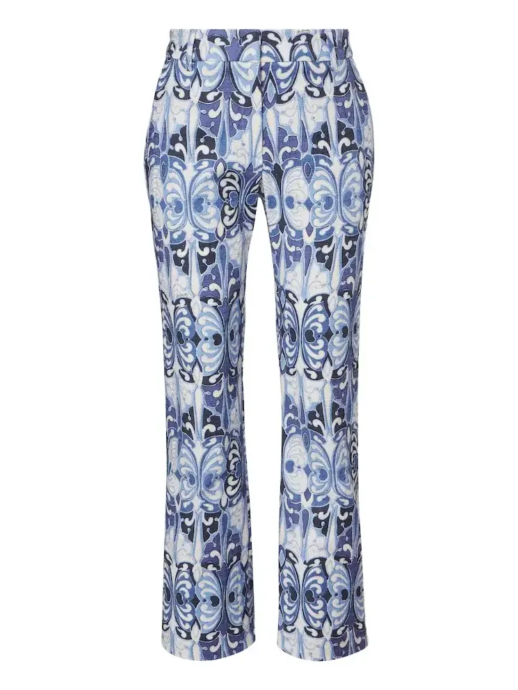 24/7 printed cotton straight pants 24/7 printed cotton straight pants