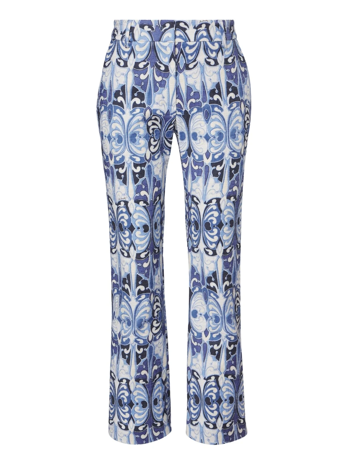 24/7 printed cotton straight pants