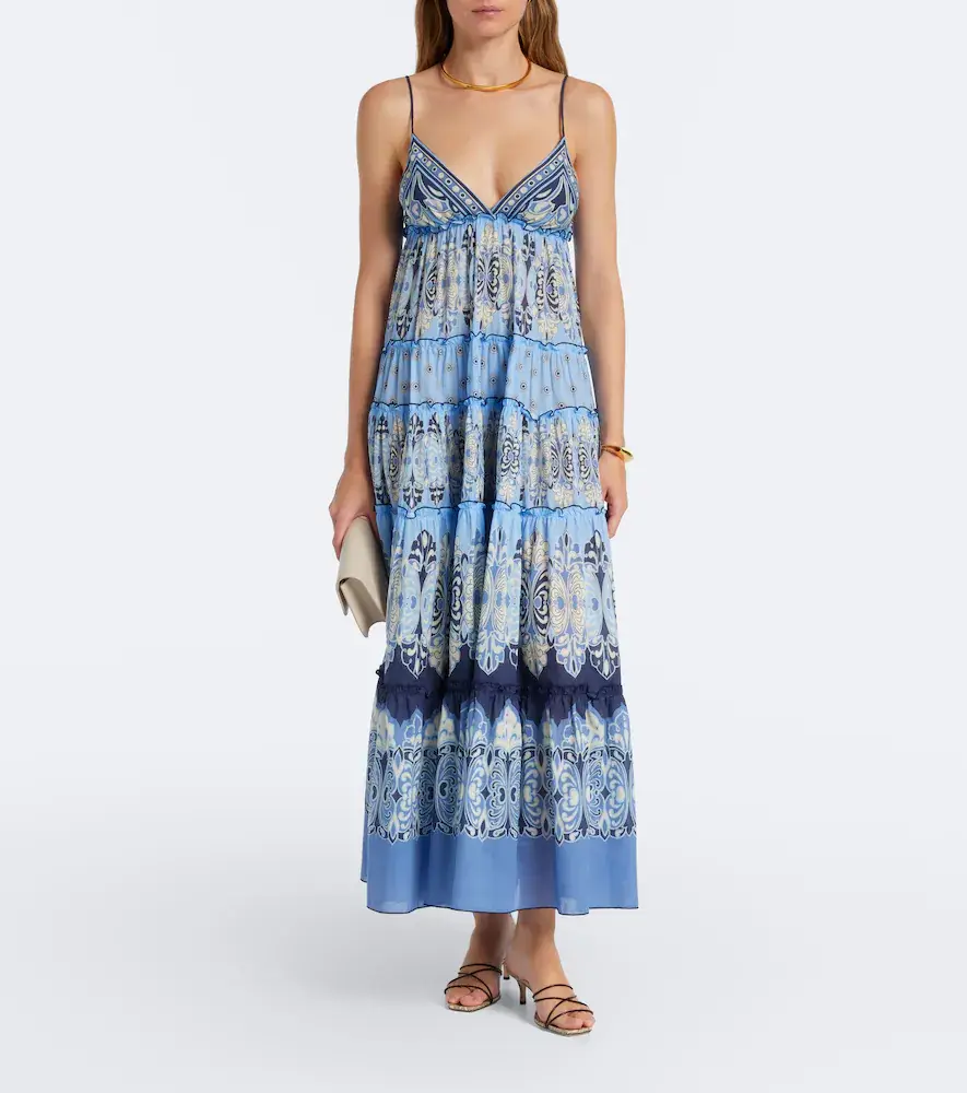 La DoubleJ Nymph printed tiered cotton maxi dress | Thumbnail 3 La DoubleJ Nymph printed tiered cotton maxi dress | Thumbnail 3