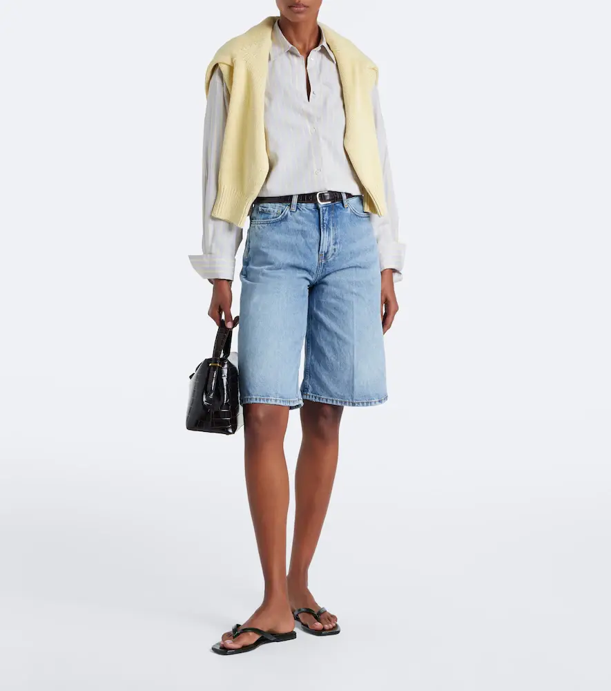 TOTEME Denim Bermuda shorts | Thumbnail 3