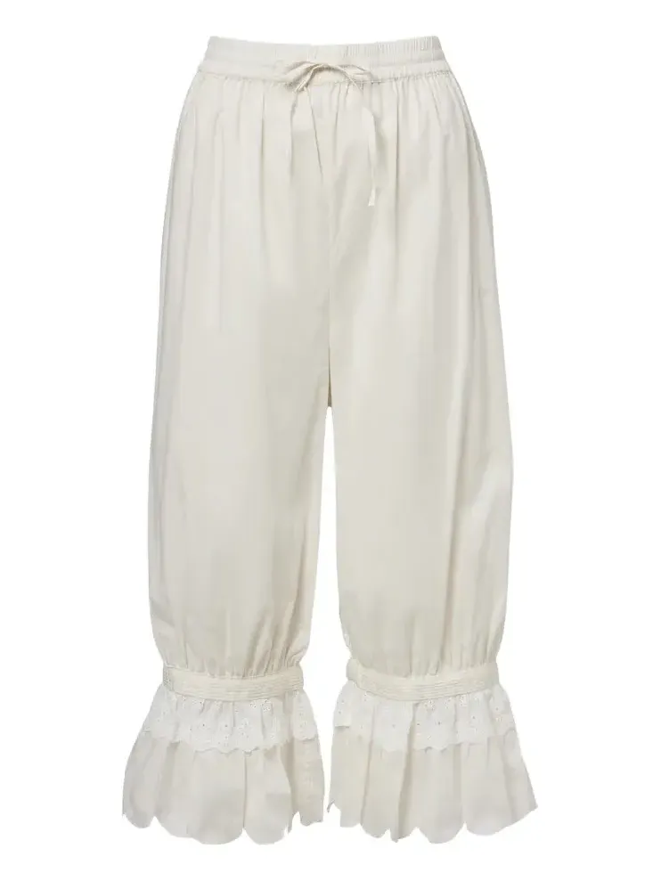 Renzo embroidered cotton voile pants Renzo embroidered cotton voile pants