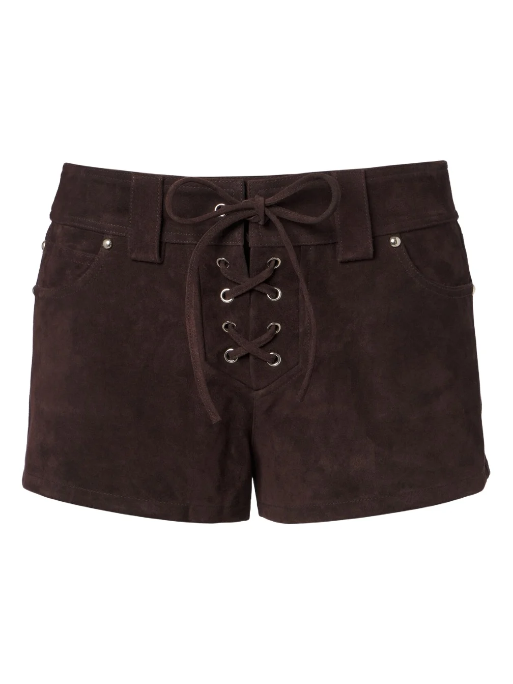 Geo suede shorts