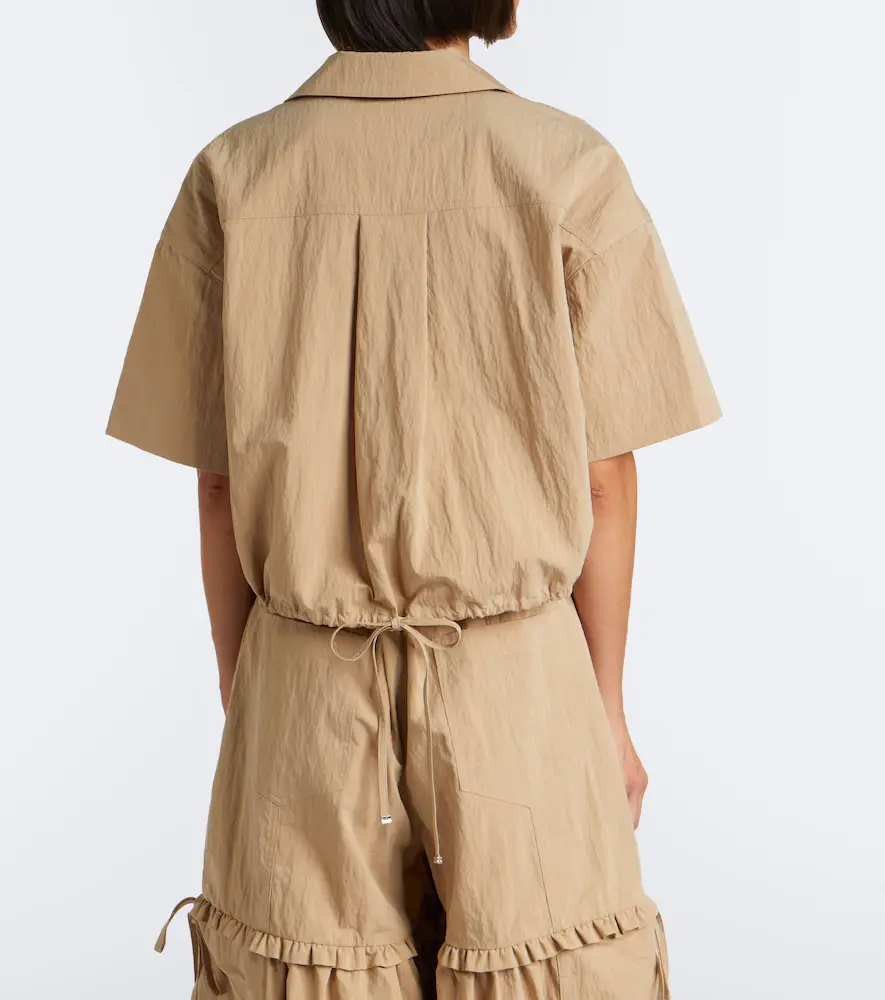 Ganni Cropped cotton-blend shirt | Thumbnail 5 Ganni Cropped cotton-blend shirt | Thumbnail 5