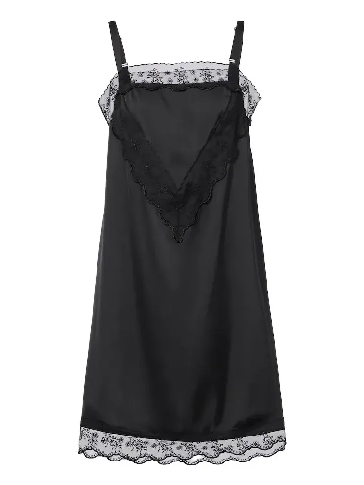 Lace-trimmed minidress