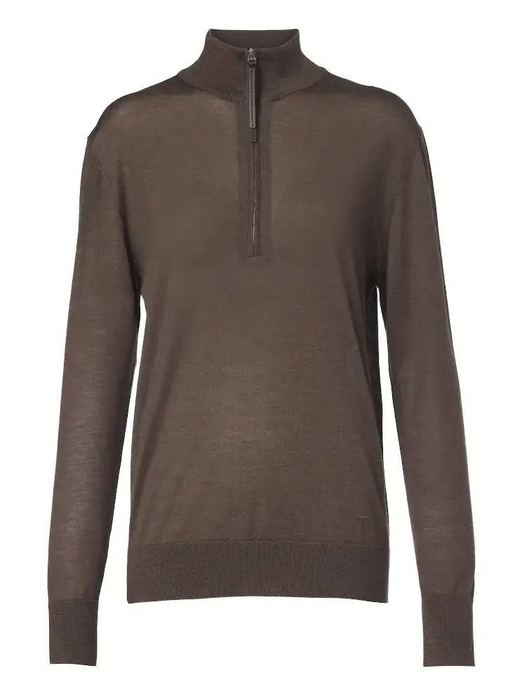 Tod's Cashmere and silk half-zip sweater