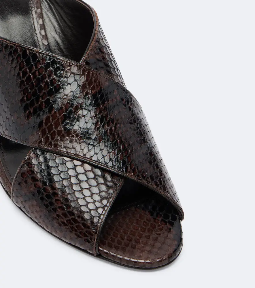 Le Monde Béryl Le Monde Béryl Luca snake-effect leather mules | Thumbnail 4 Le Monde Béryl Le Monde Béryl Luca snake-effect leather mules | Thumbnail 4