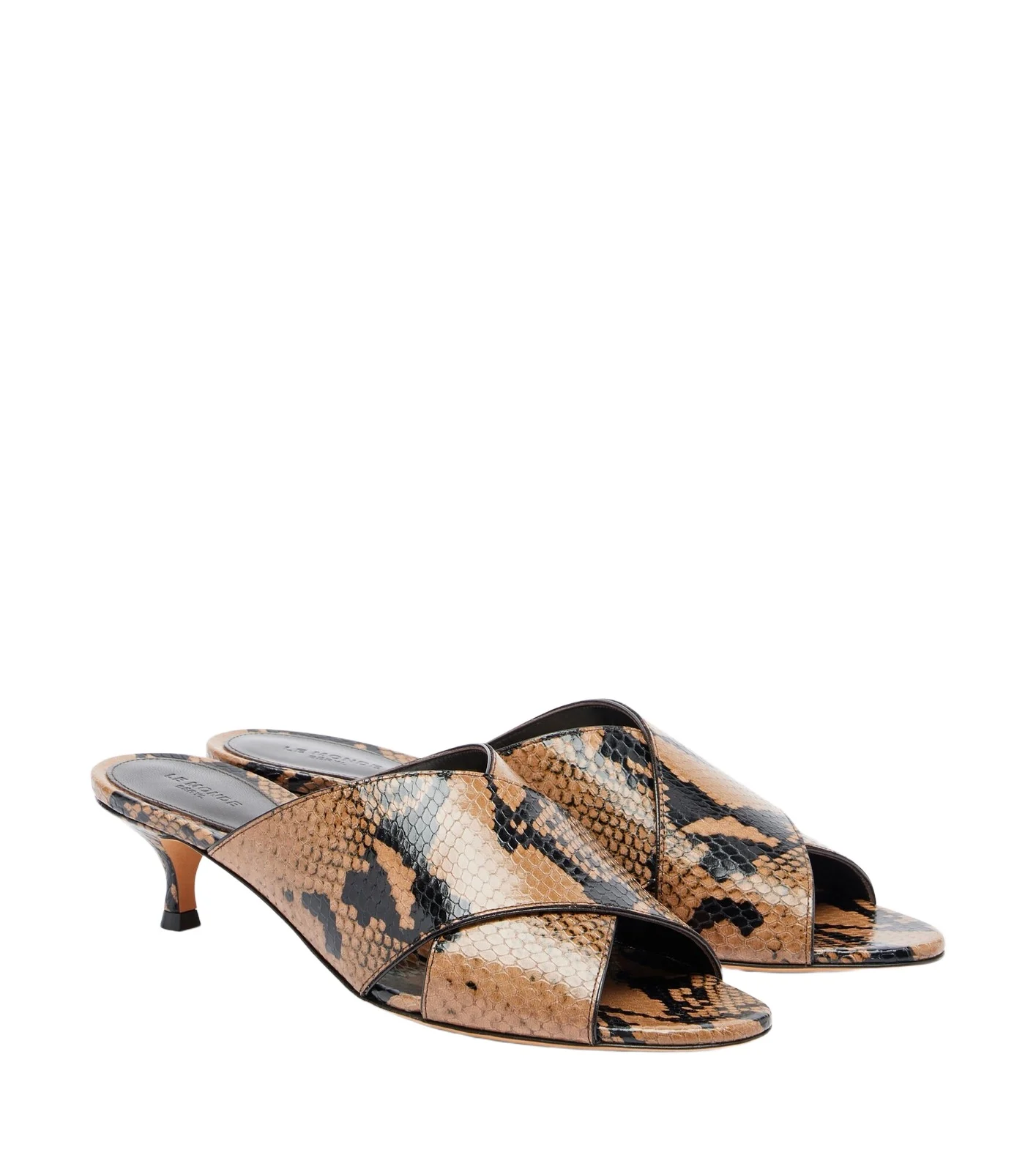 Le Monde Béryl Le Monde Béryl Luca snake-effect leather mules