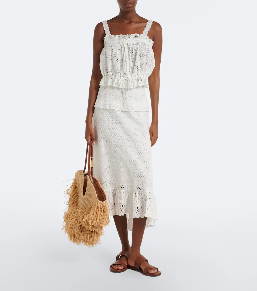 Ulla Johnson Violetta broderie anglaise midi skirt | Thumbnail 2 Ulla Johnson Violetta broderie anglaise midi skirt | Thumbnail 2