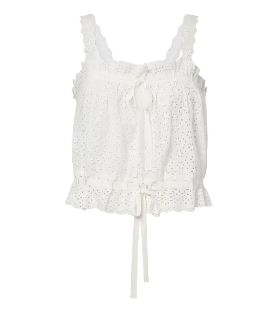 Ulla Johnson Isola broderie anglaise cotton top | Image 1 Ulla Johnson Isola broderie anglaise cotton top | Image 1
