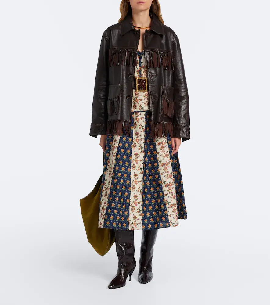 Polo Ralph Lauren Floral cotton and silk midi dress | Thumbnail 4