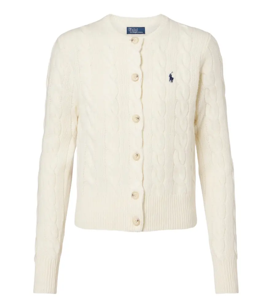 Polo Ralph Lauren Cable-knit wool and cashmere cardigan | Image 1 Polo Ralph Lauren Cable-knit wool and cashmere cardigan | Image 1