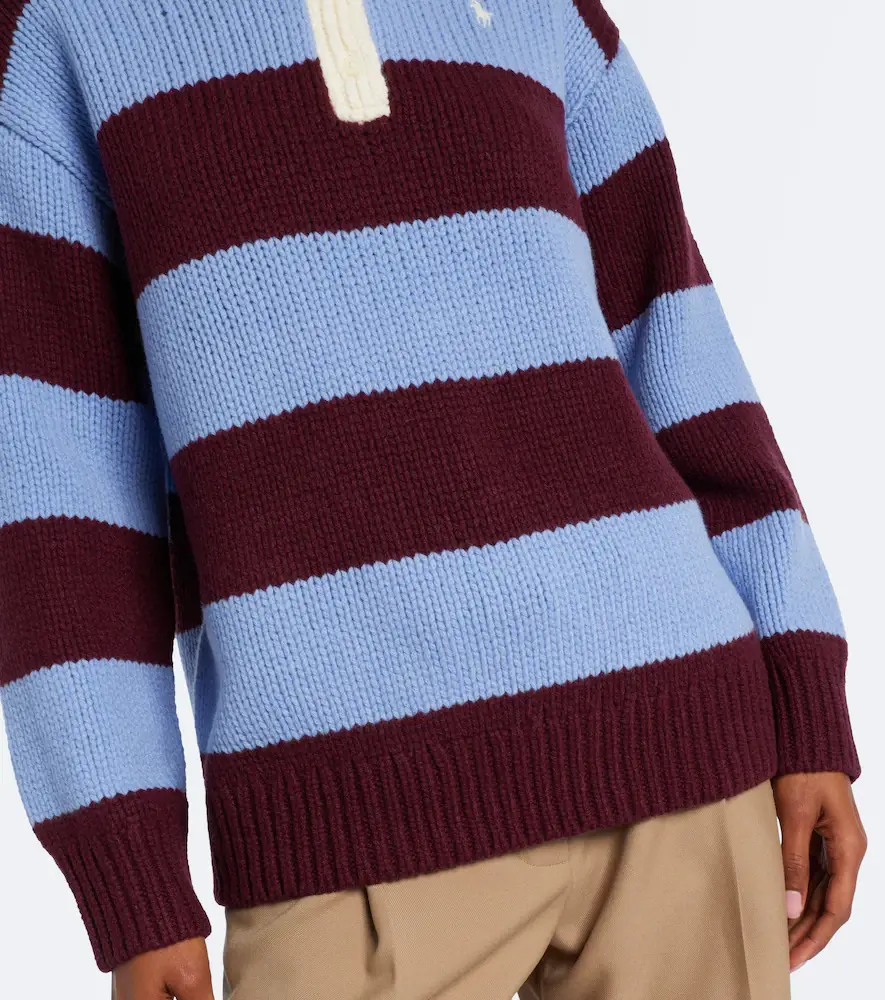 Polo Ralph Lauren Striped wool-blend polo sweater | Thumbnail 4 Polo Ralph Lauren Striped wool-blend polo sweater | Thumbnail 4