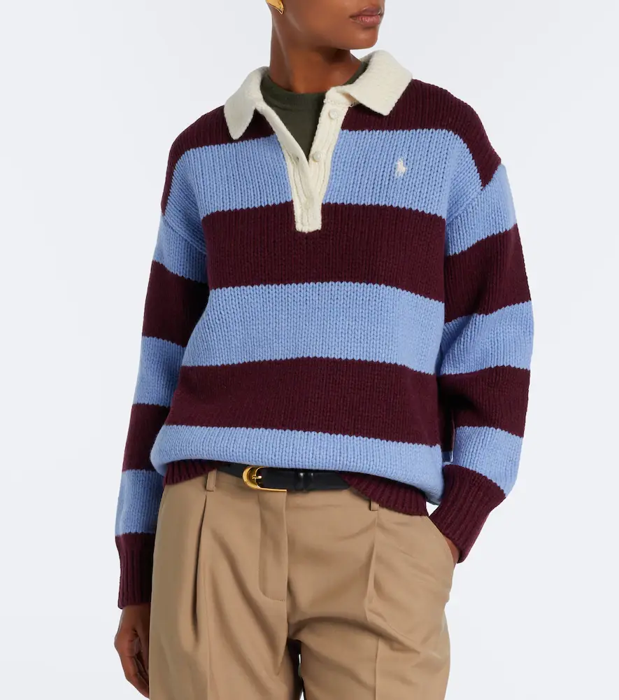Polo Ralph Lauren Striped wool-blend polo sweater | Thumbnail 5 Polo Ralph Lauren Striped wool-blend polo sweater | Thumbnail 5