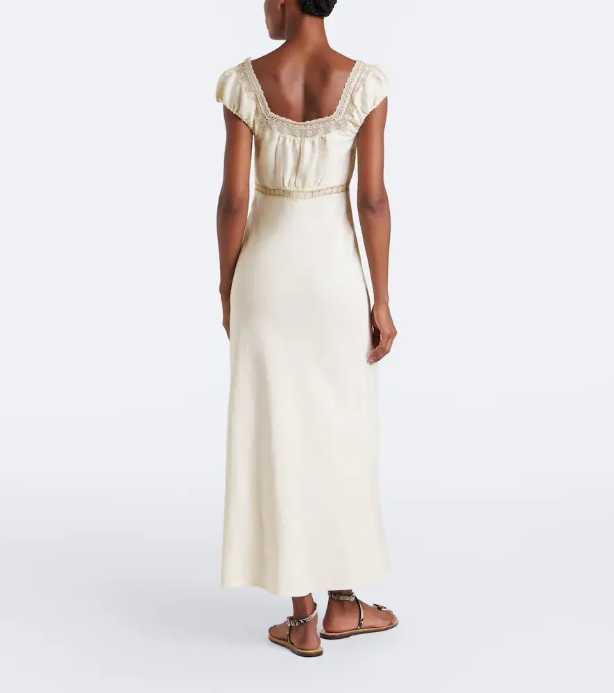 Rixo Maeva lace-trimmed linen-blend maxi dress | Thumbnail 3 Rixo Maeva lace-trimmed linen-blend maxi dress | Thumbnail 3