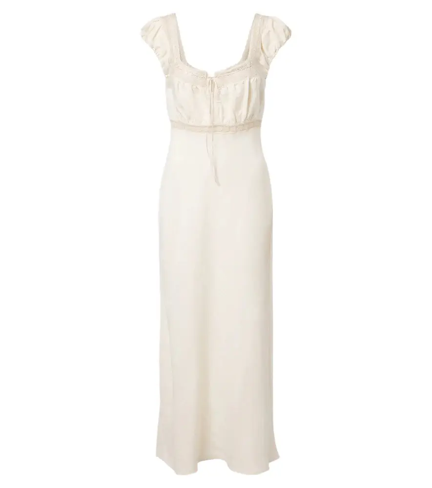 Rixo Maeva lace-trimmed linen-blend maxi dress | Image 1 Rixo Maeva lace-trimmed linen-blend maxi dress | Image 1