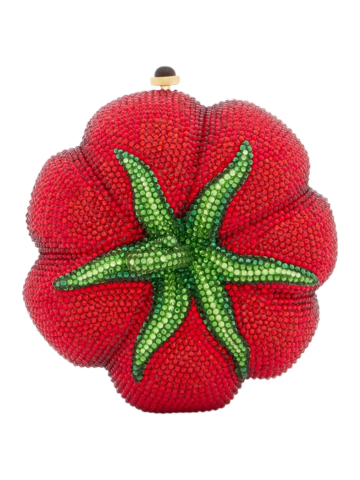 Judith Leiber Couture Tomato Pomodoro crystal-embellished clutch