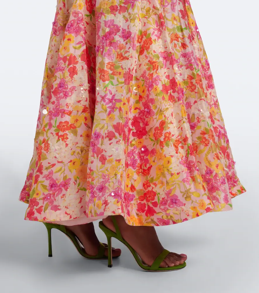 LA FUORI Là Fuori Genevieve's floral embellished maxi dress | Thumbnail 2
