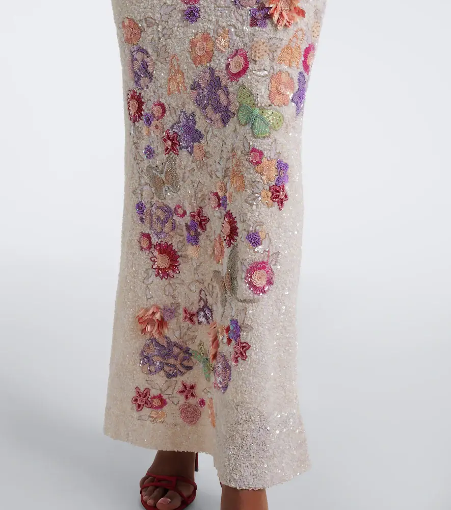 LA FUORI Là Fuori Bianca Moonlight embellished bustier gown | Thumbnail 3