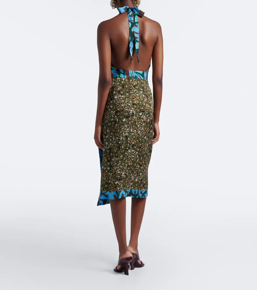 Dries Van Noten Printed halterneck midi dress | Thumbnail 5