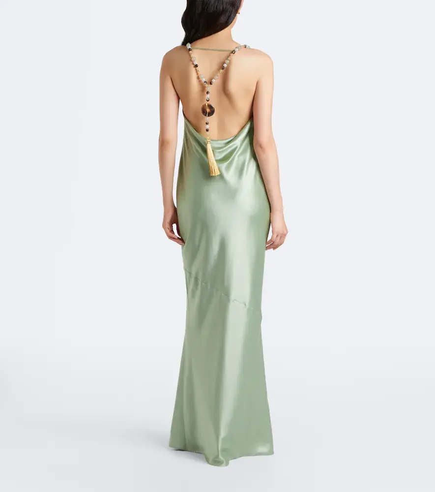Retrofête Retrofête Odalis beaded draped maxi dress | Thumbnail 5 Retrofête Retrofête Odalis beaded draped maxi dress | Thumbnail 5
